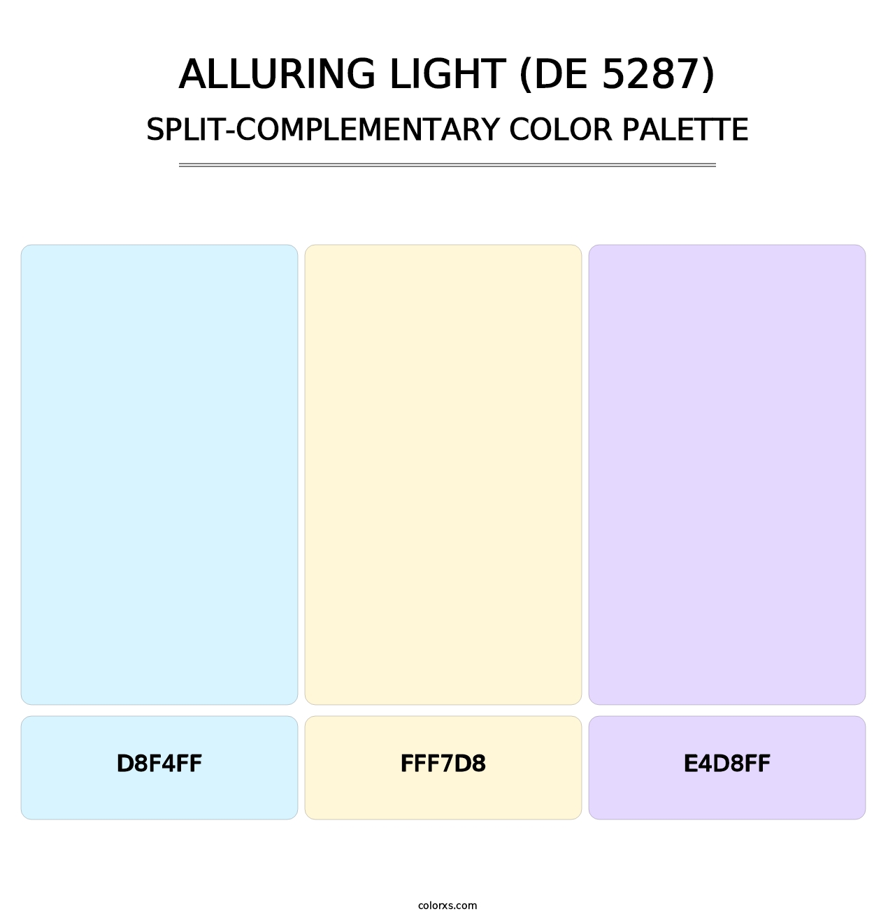 Alluring Light (DE 5287) - Split-Complementary Color Palette