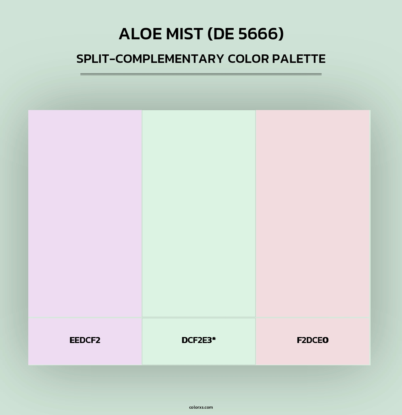 Aloe Mist (DE 5666) - Split-Complementary Color Palette