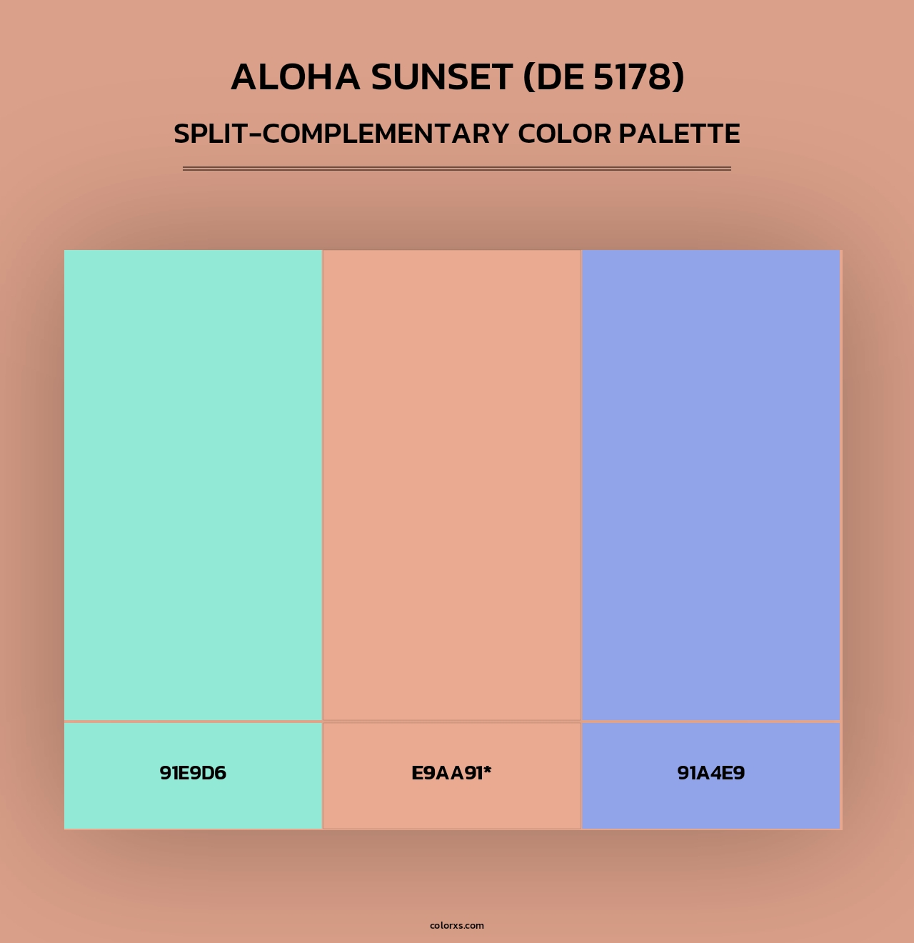 Aloha Sunset (DE 5178) - Split-Complementary Color Palette