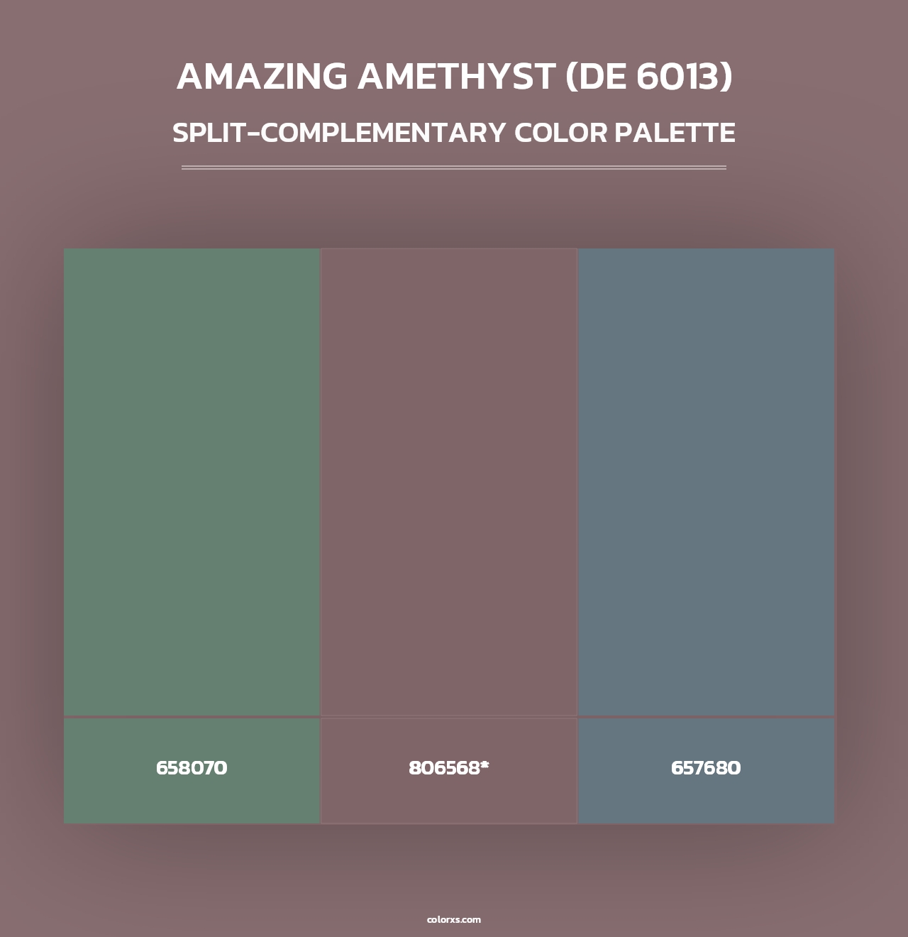 Amazing Amethyst (DE 6013) - Split-Complementary Color Palette