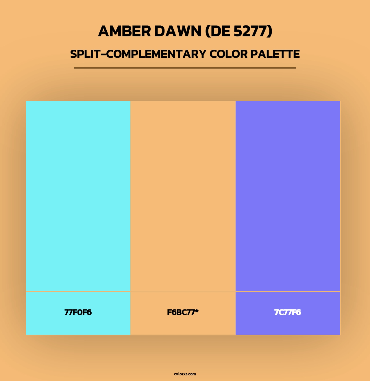 Amber Dawn (DE 5277) - Split-Complementary Color Palette