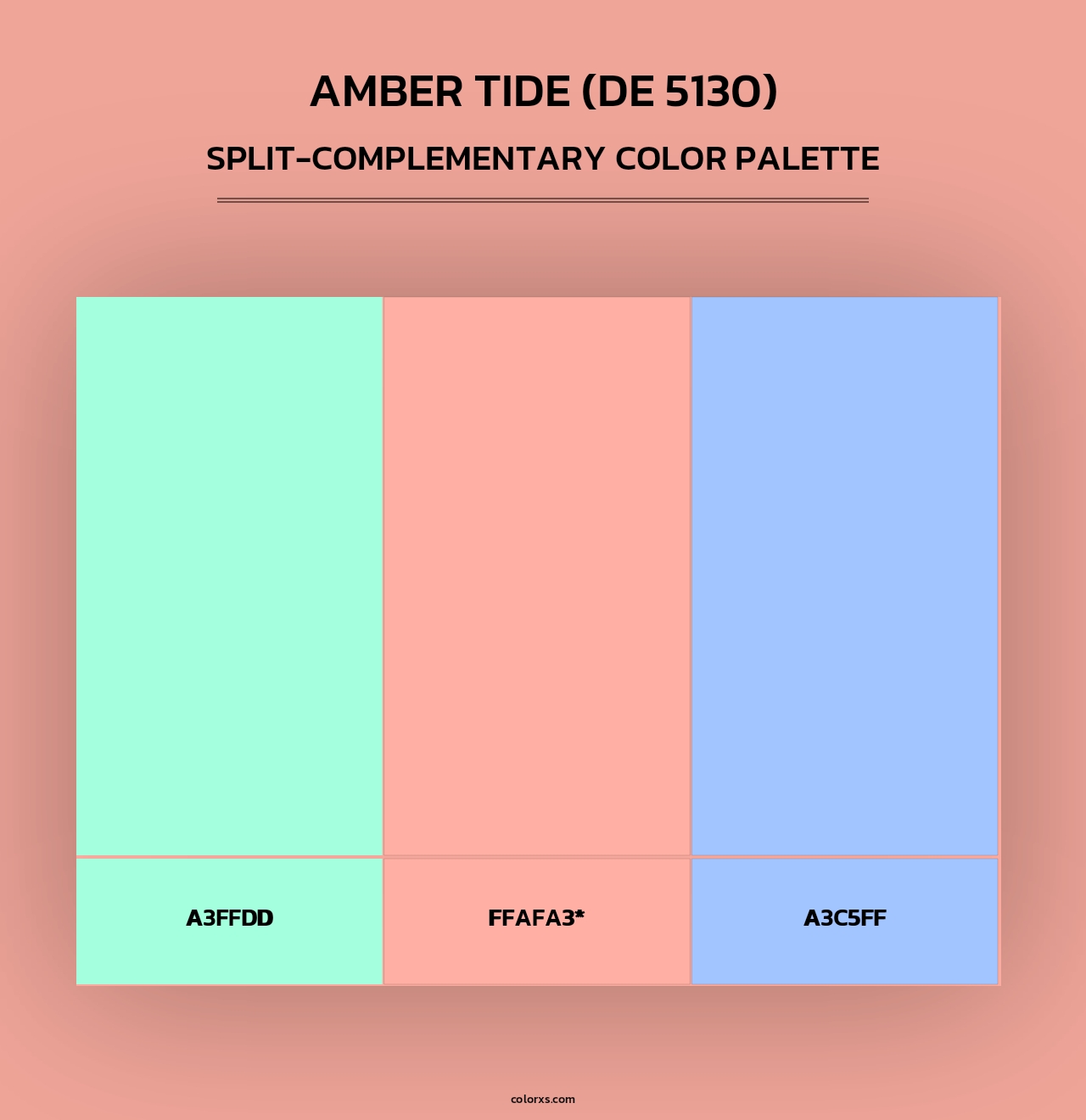 Amber Tide (DE 5130) - Split-Complementary Color Palette