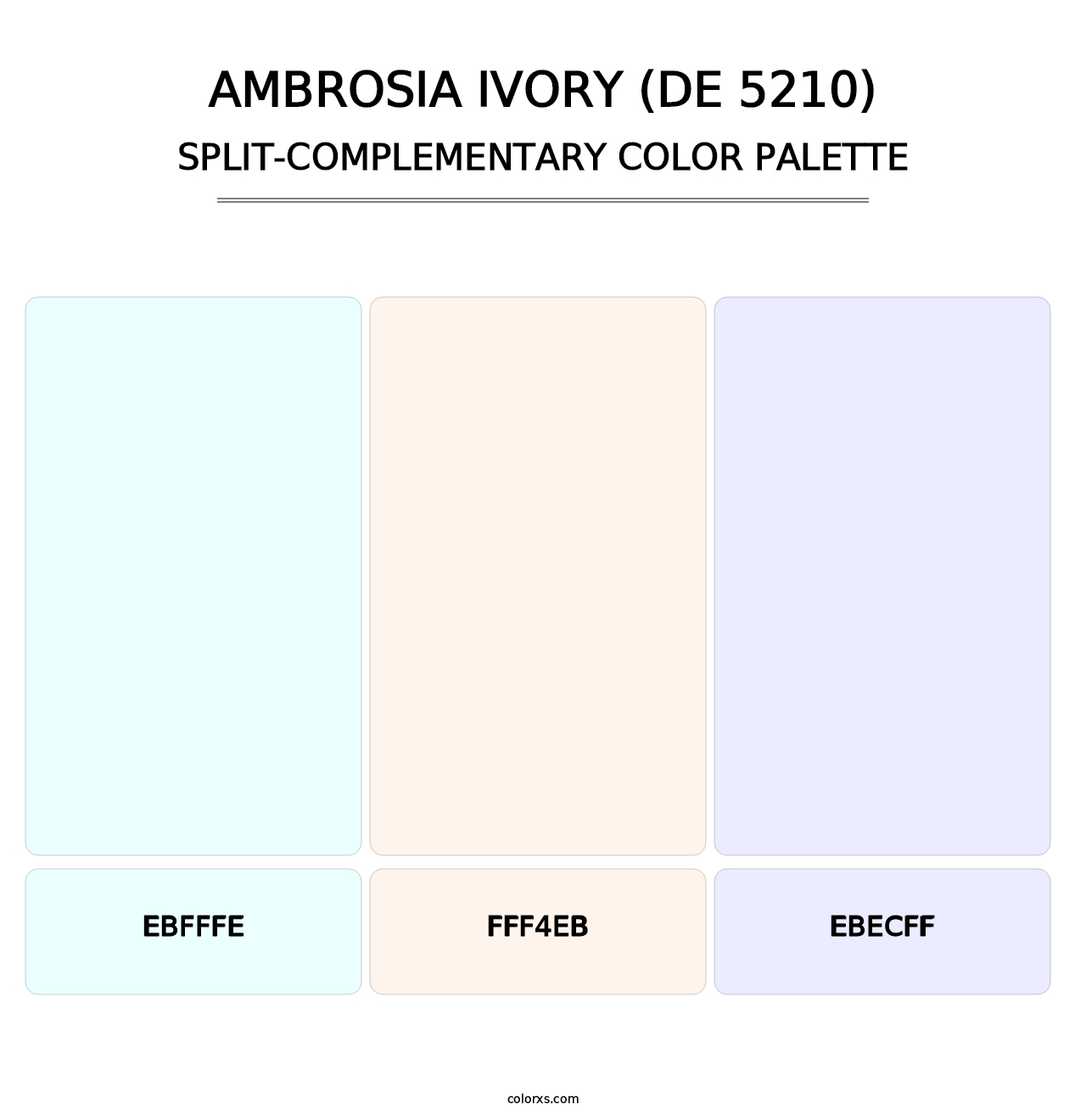 Ambrosia Ivory (DE 5210) - Split-Complementary Color Palette