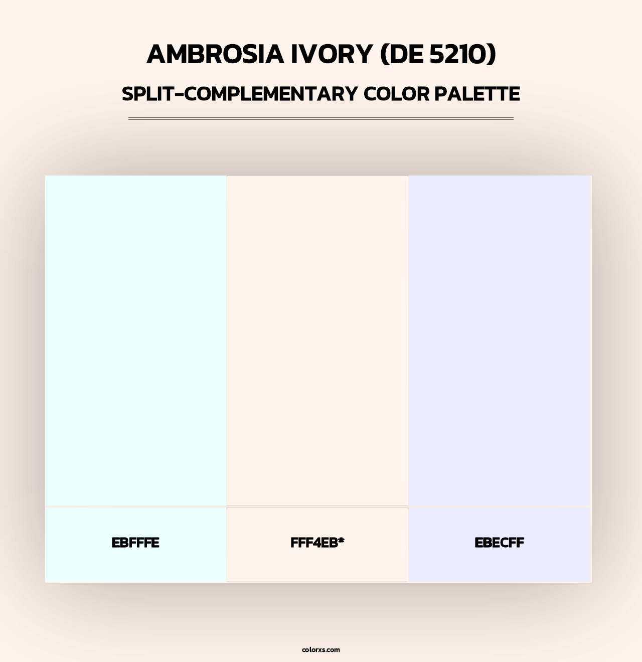 Ambrosia Ivory (DE 5210) - Split-Complementary Color Palette