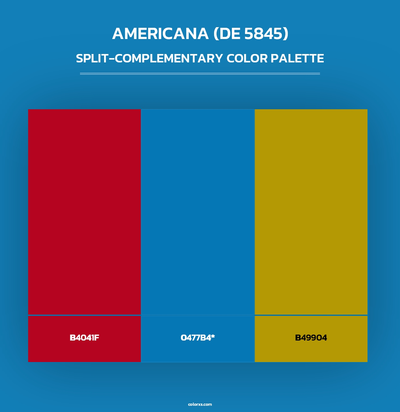 Americana (DE 5845) - Split-Complementary Color Palette