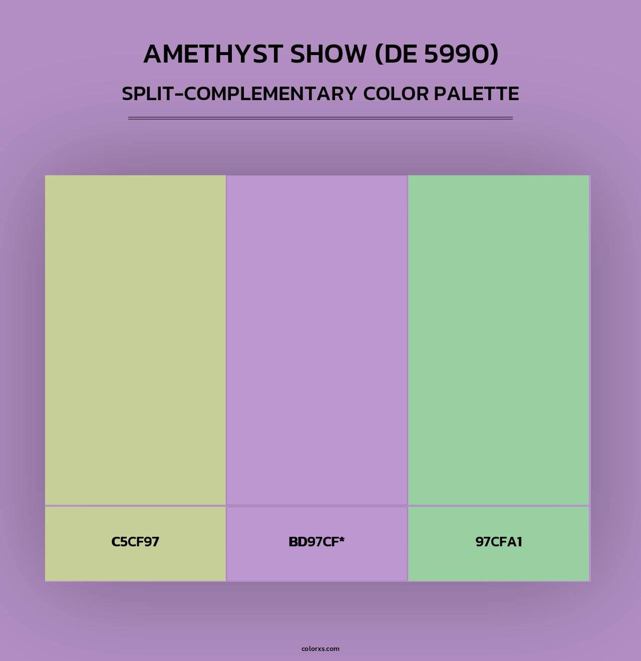 Amethyst Show (DE 5990) - Split-Complementary Color Palette