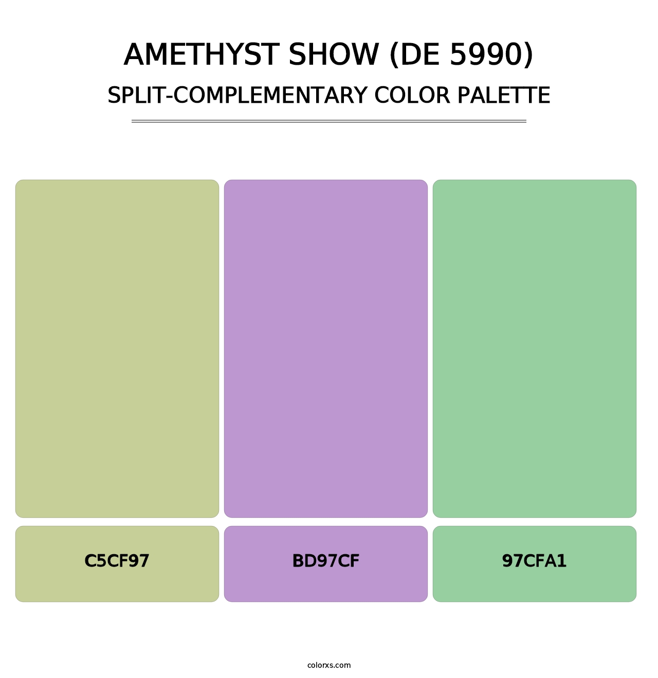 Amethyst Show (DE 5990) - Split-Complementary Color Palette