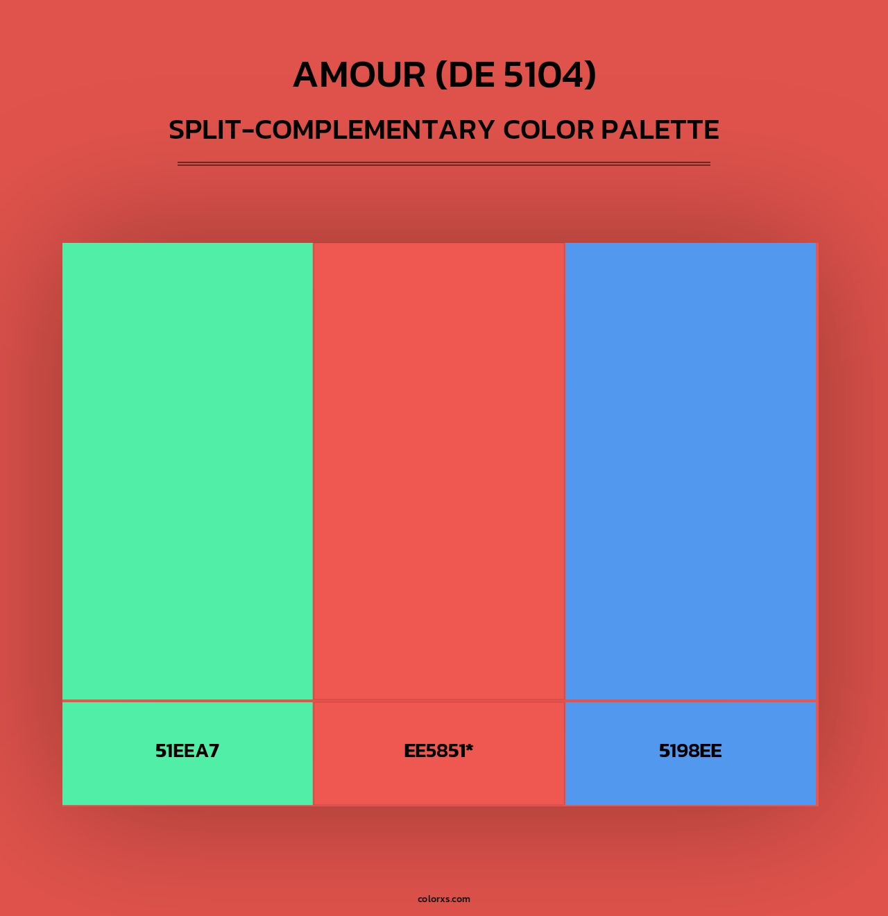 Amour (DE 5104) - Split-Complementary Color Palette