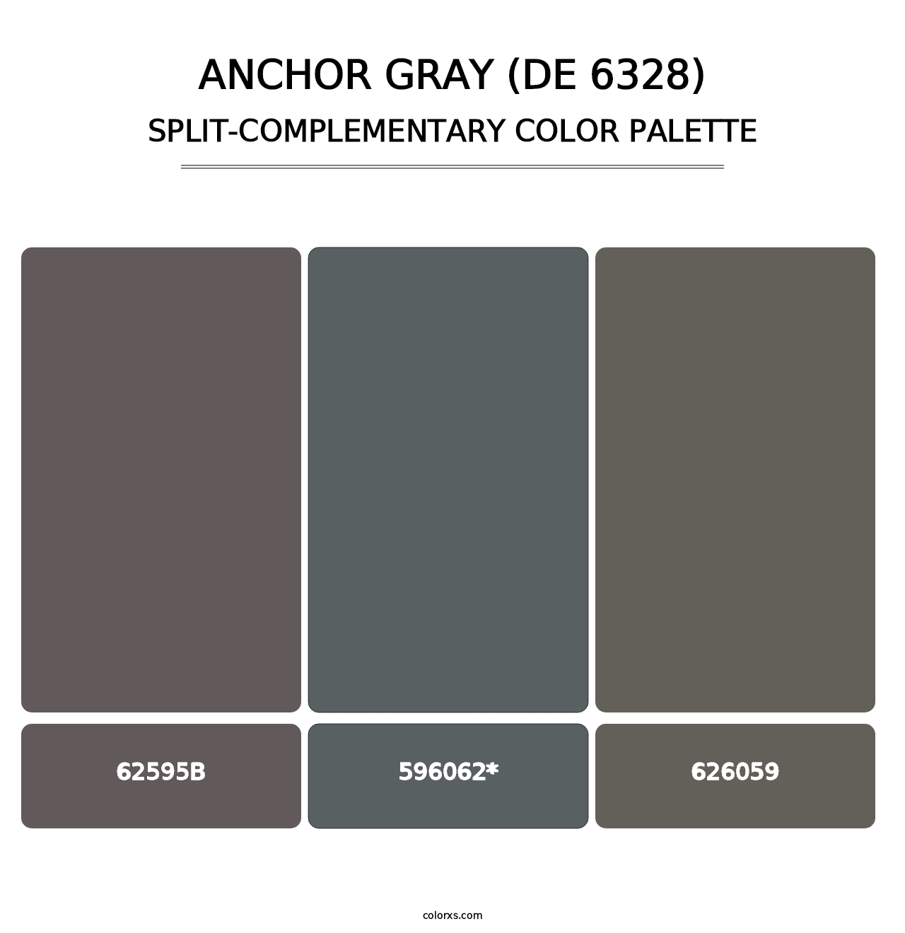 Anchor Gray (DE 6328) - Split-Complementary Color Palette