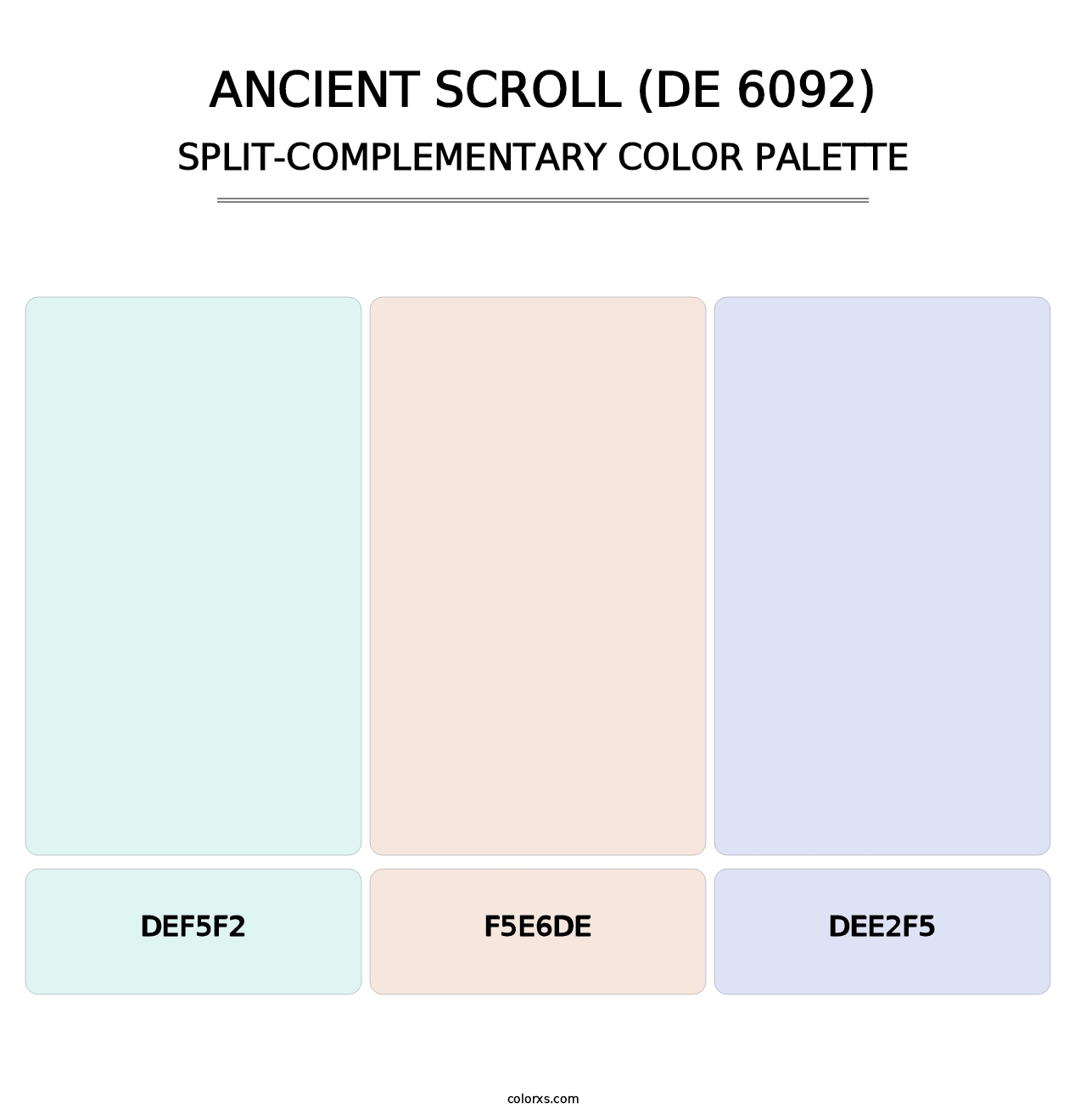 Ancient Scroll (DE 6092) - Split-Complementary Color Palette