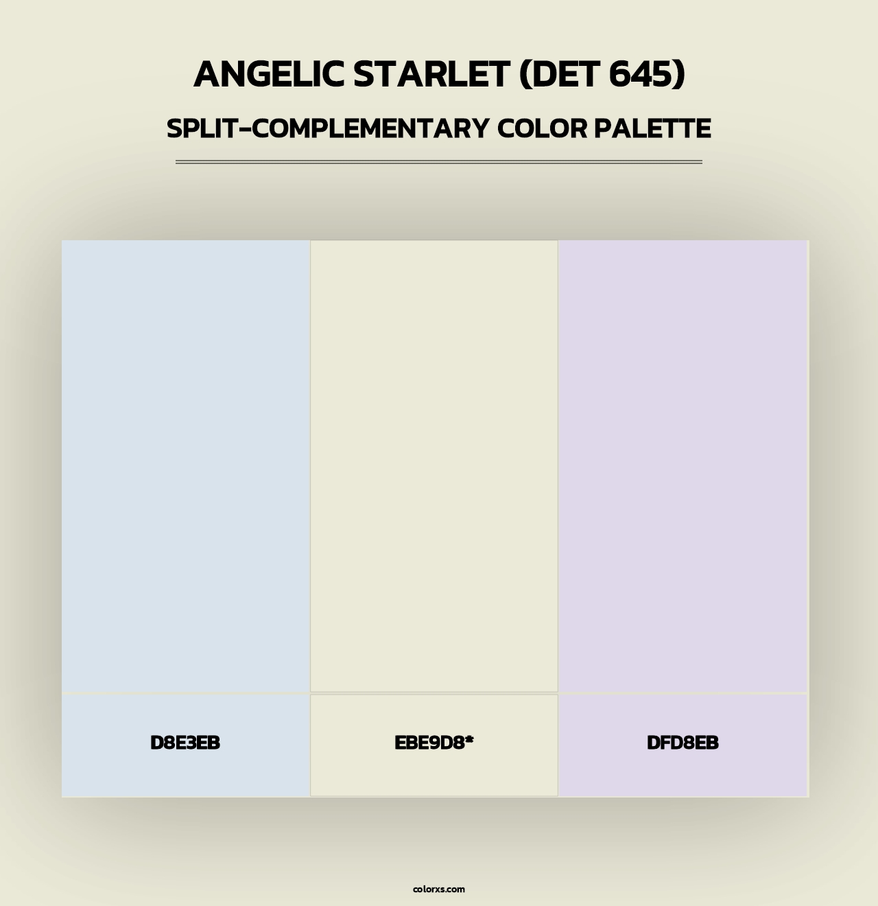 Angelic Starlet (DET 645) - Split-Complementary Color Palette