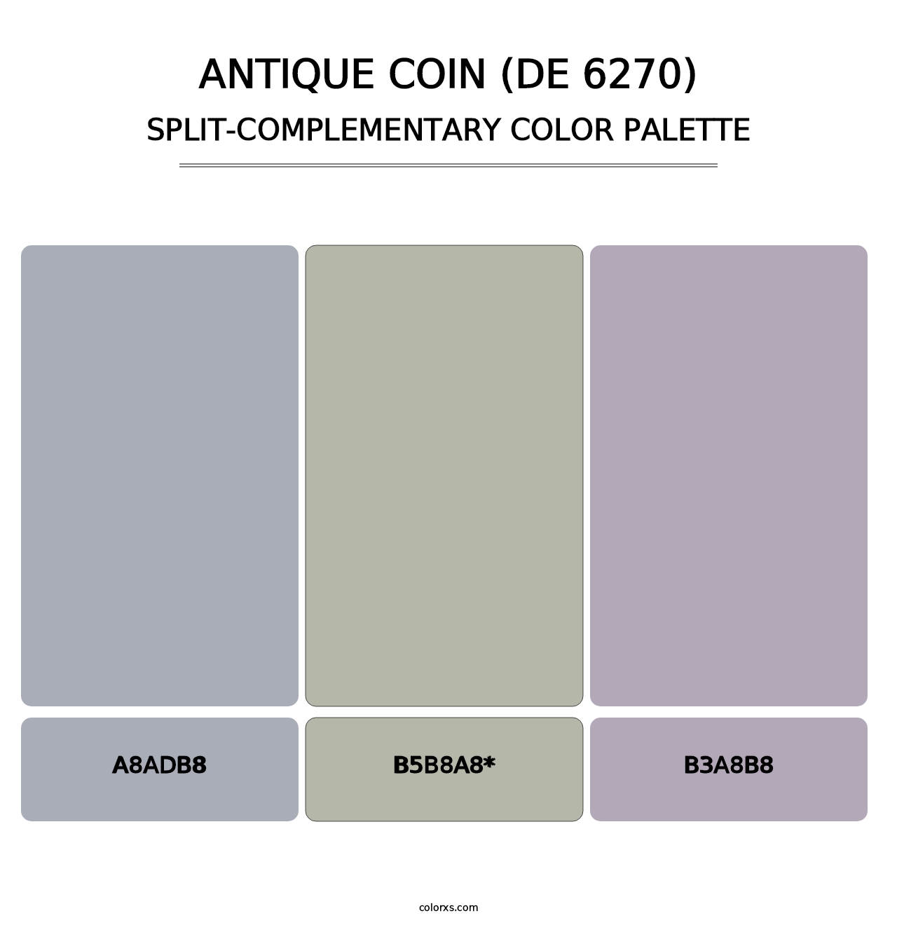 Antique Coin (DE 6270) - Split-Complementary Color Palette