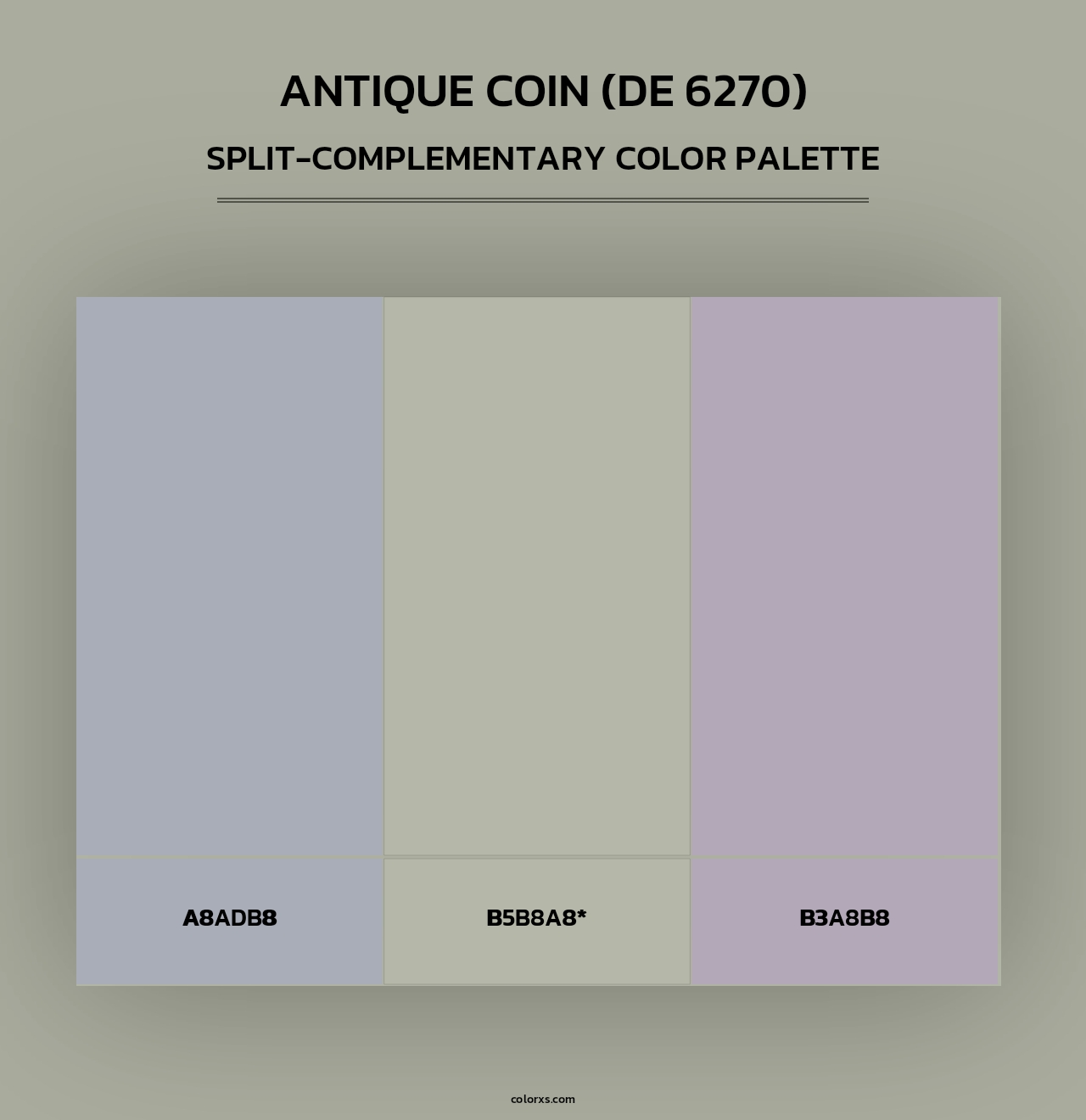Antique Coin (DE 6270) - Split-Complementary Color Palette