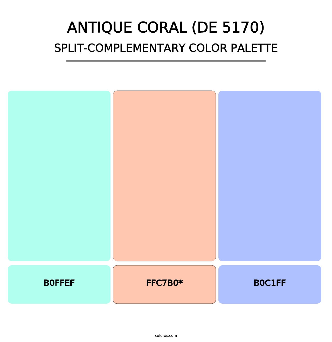 Antique Coral (DE 5170) - Split-Complementary Color Palette