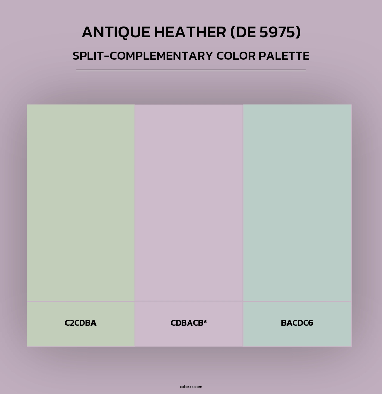 Antique Heather (DE 5975) - Split-Complementary Color Palette