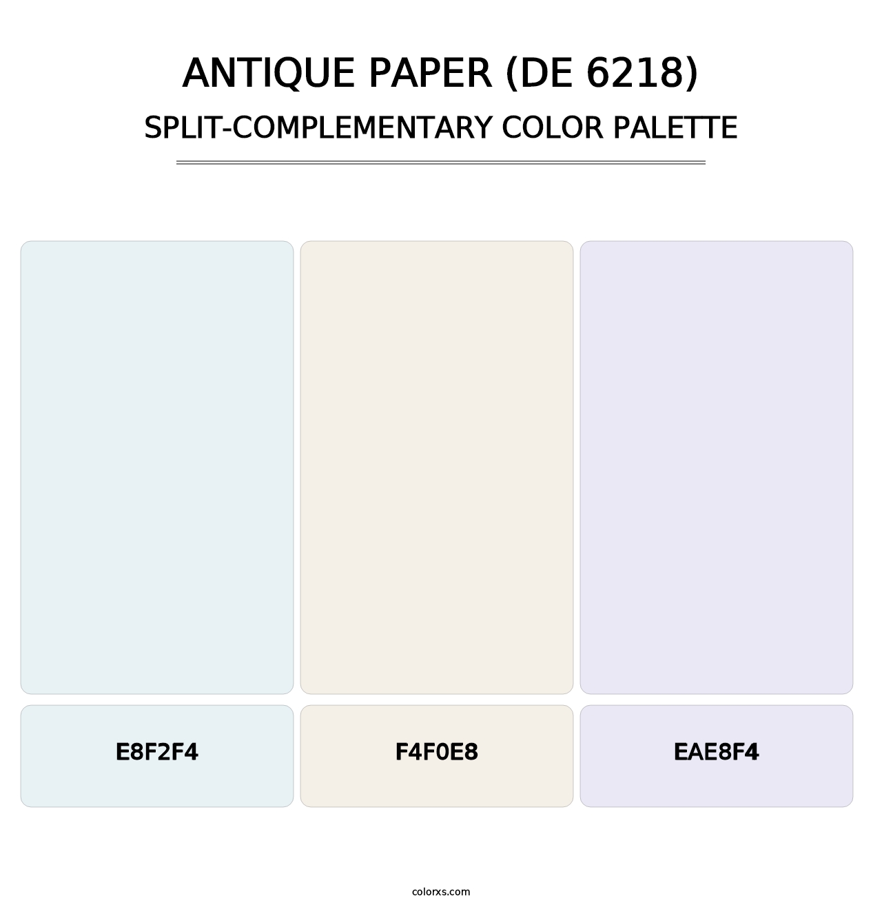 Antique Paper (DE 6218) - Split-Complementary Color Palette
