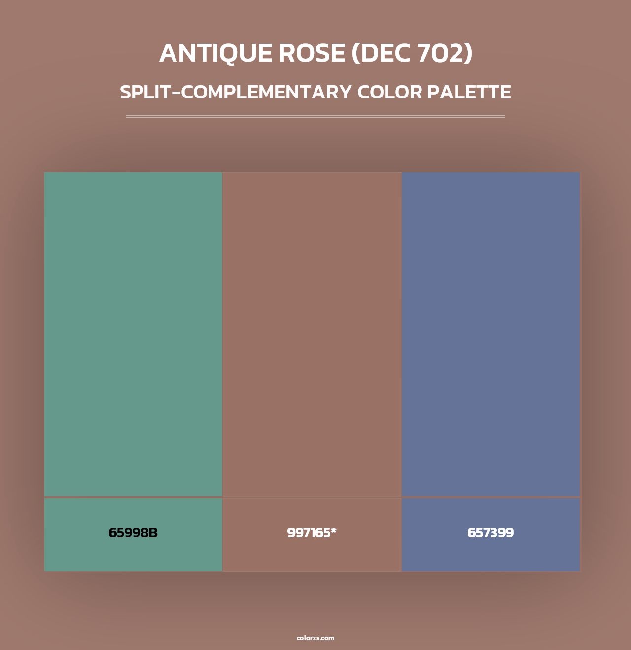 Antique Rose (DEC 702) - Split-Complementary Color Palette