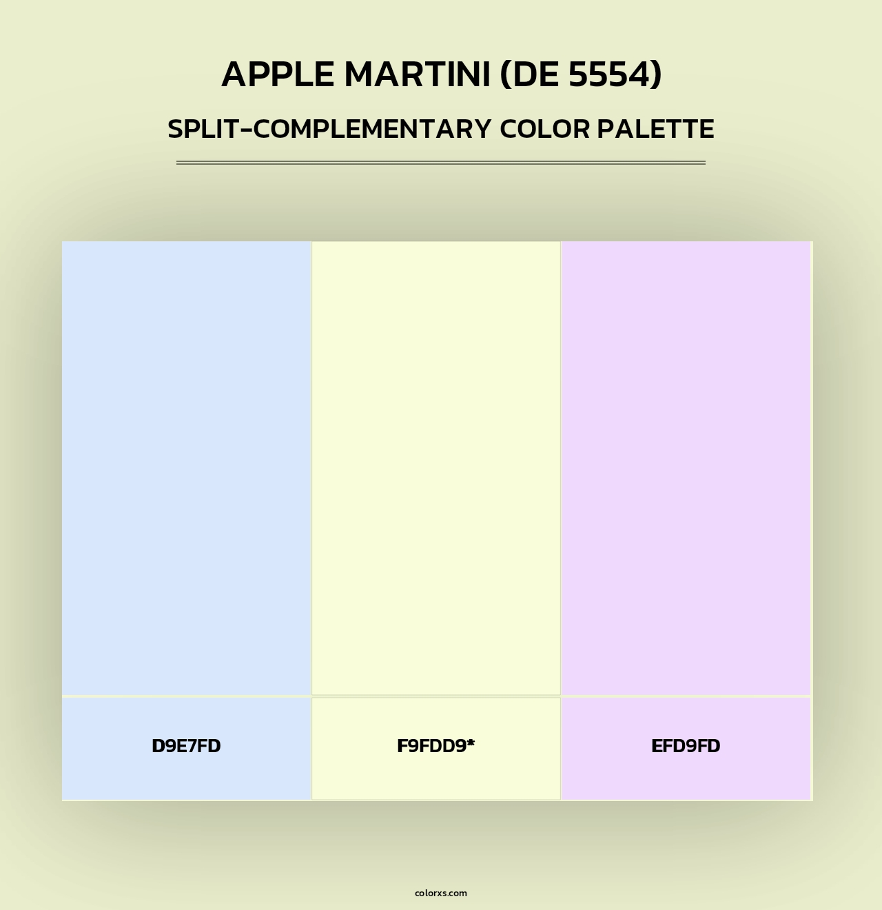 Apple Martini (DE 5554) - Split-Complementary Color Palette