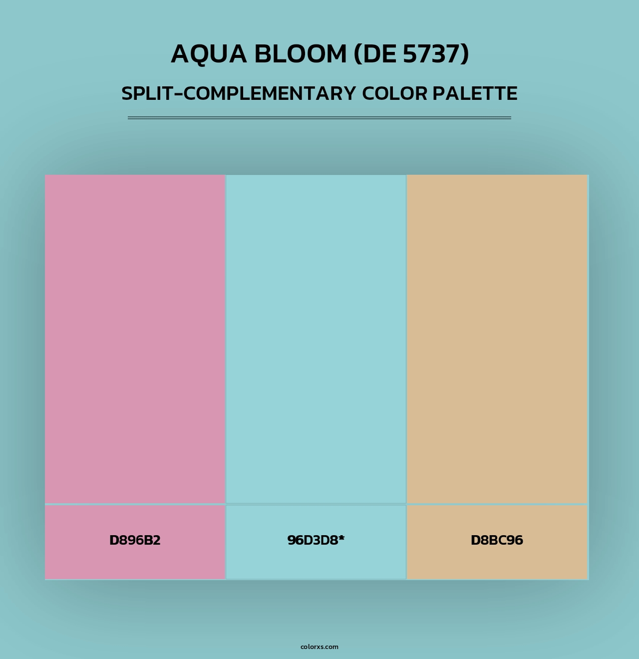 Aqua Bloom (DE 5737) - Split-Complementary Color Palette