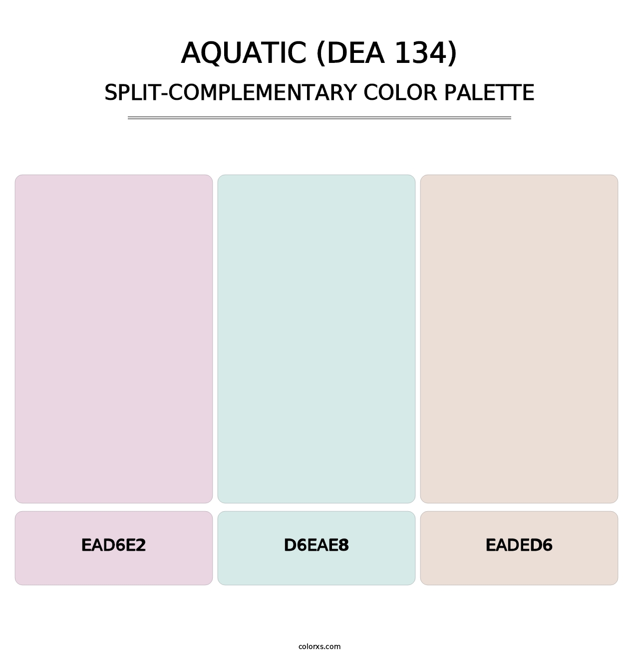 Aquatic (DEA 134) - Split-Complementary Color Palette
