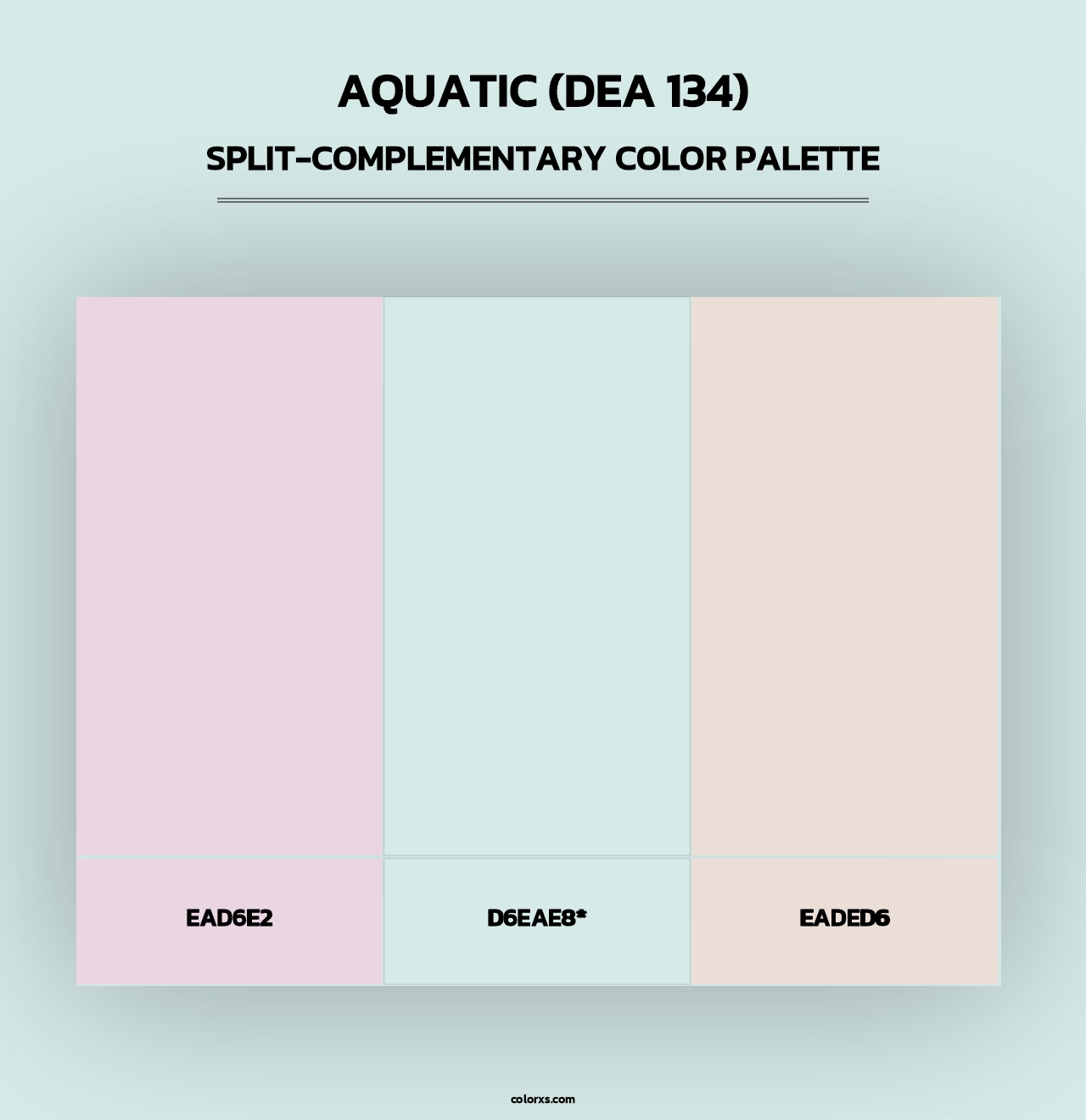 Aquatic (DEA 134) - Split-Complementary Color Palette