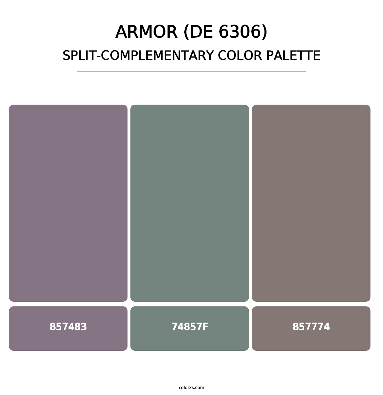 Armor (DE 6306) - Split-Complementary Color Palette