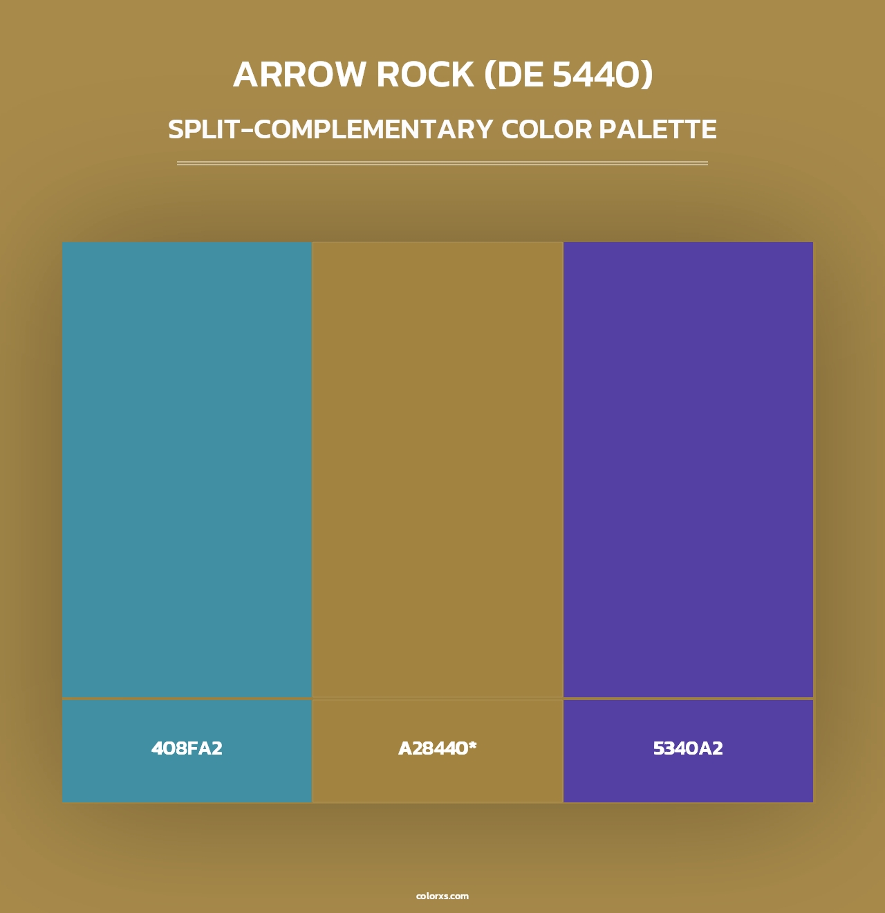 Arrow Rock (DE 5440) - Split-Complementary Color Palette