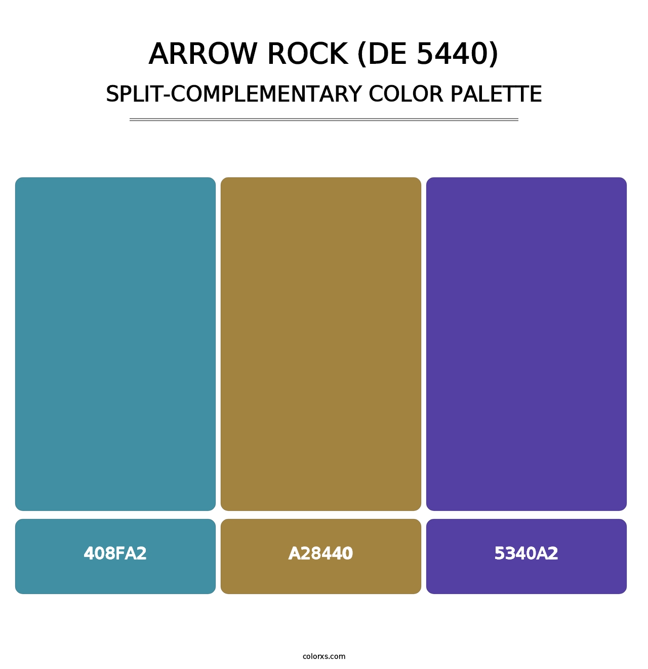 Arrow Rock (DE 5440) - Split-Complementary Color Palette