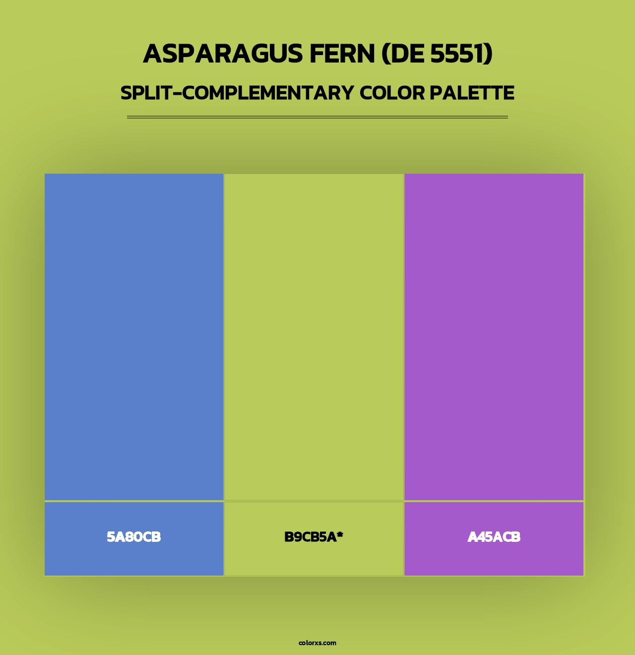 Asparagus Fern (DE 5551) - Split-Complementary Color Palette