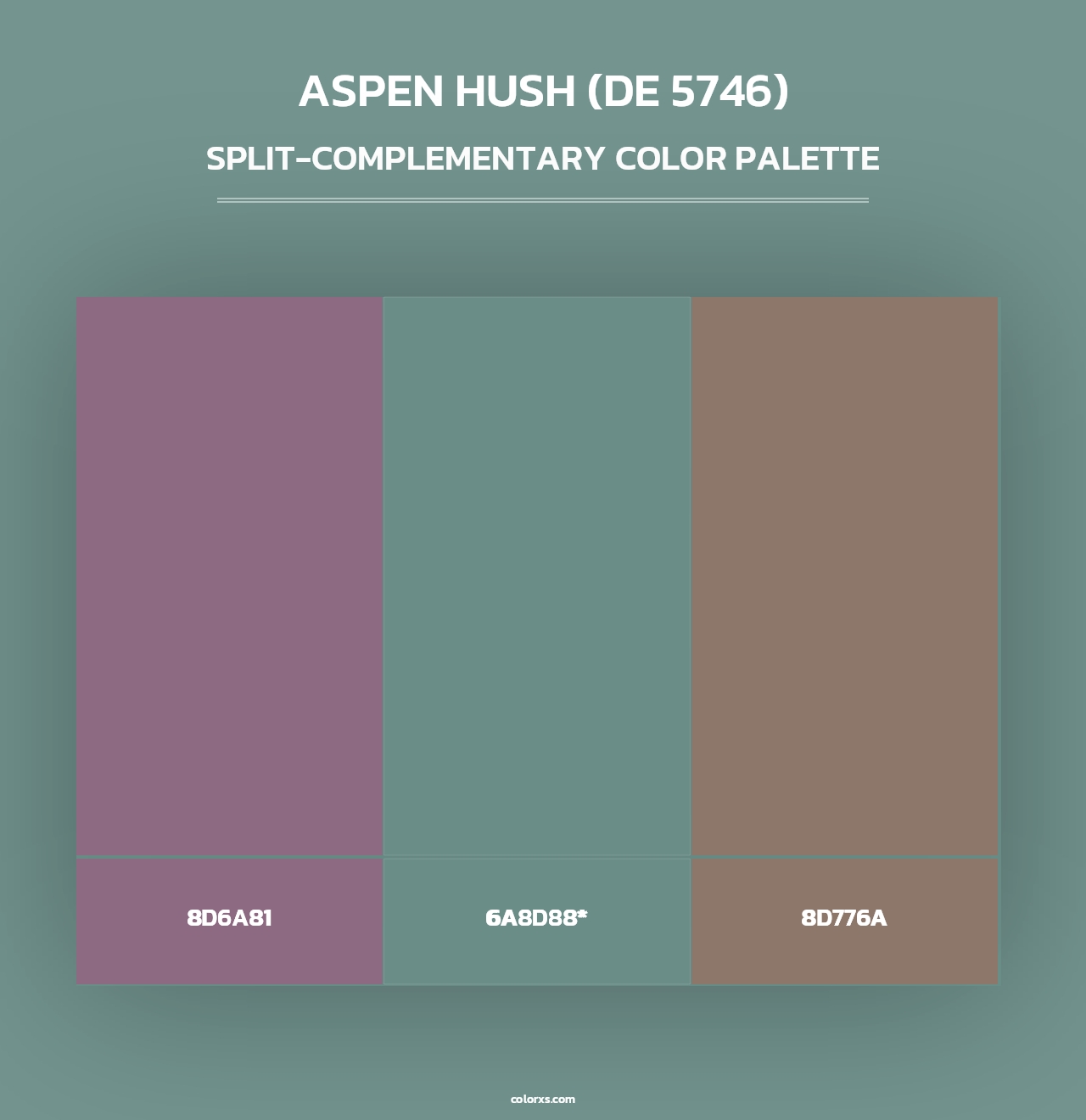 Aspen Hush (DE 5746) - Split-Complementary Color Palette