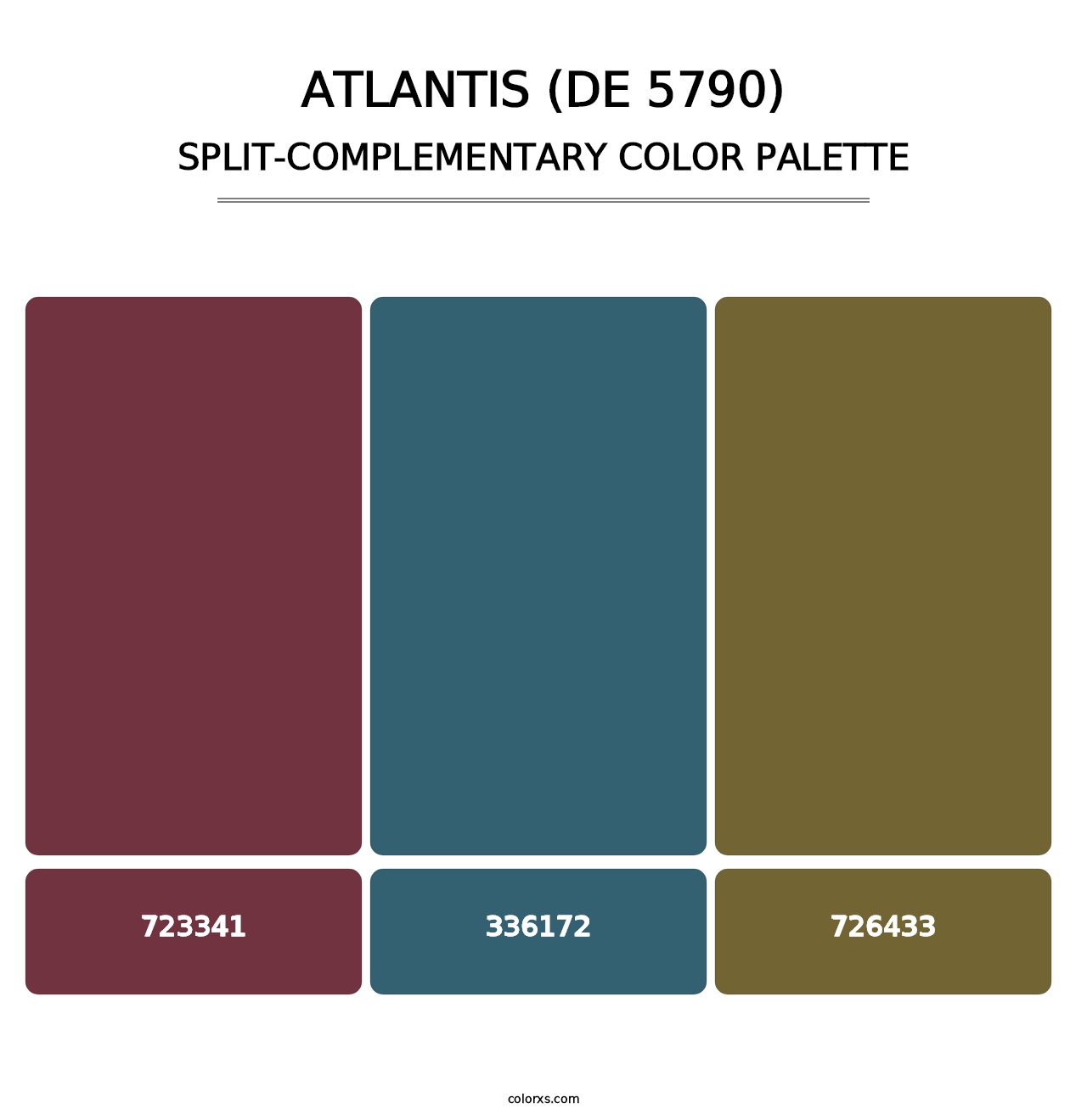 Atlantis (DE 5790) - Split-Complementary Color Palette