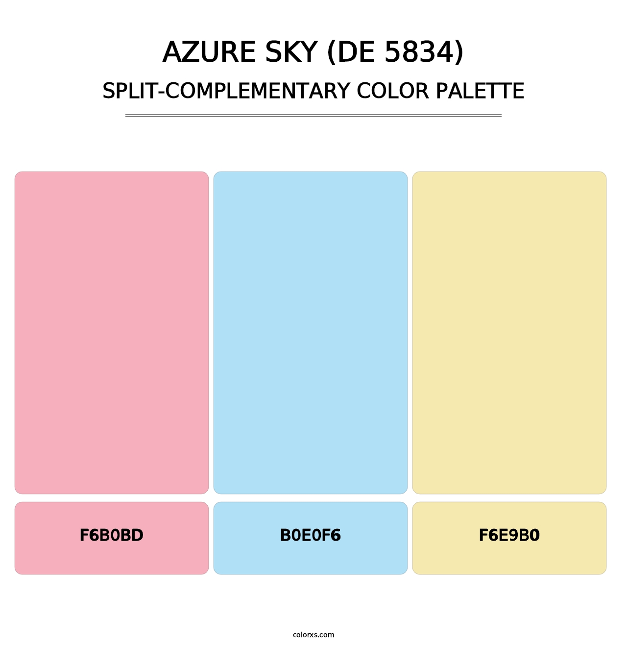 Azure Sky (DE 5834) - Split-Complementary Color Palette