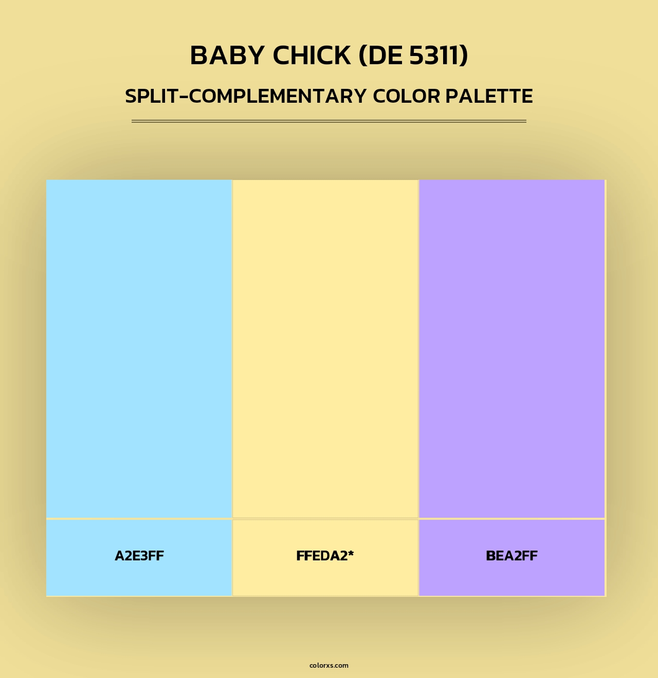 Baby Chick (DE 5311) - Split-Complementary Color Palette