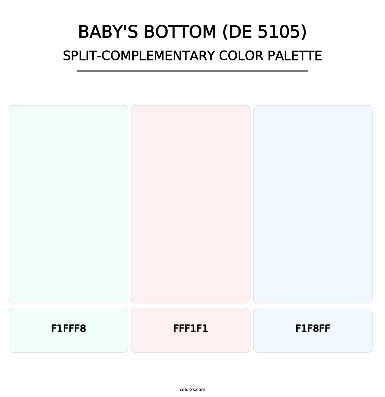 Baby's Bottom (DE 5105) - Split-Complementary Color Palette