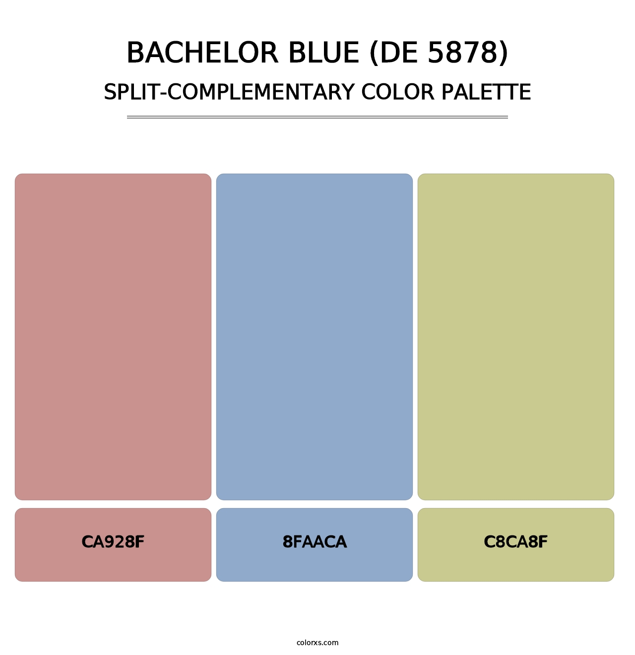 Bachelor Blue (DE 5878) - Split-Complementary Color Palette