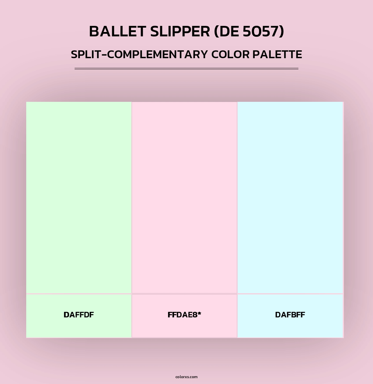 Ballet Slipper (DE 5057) - Split-Complementary Color Palette