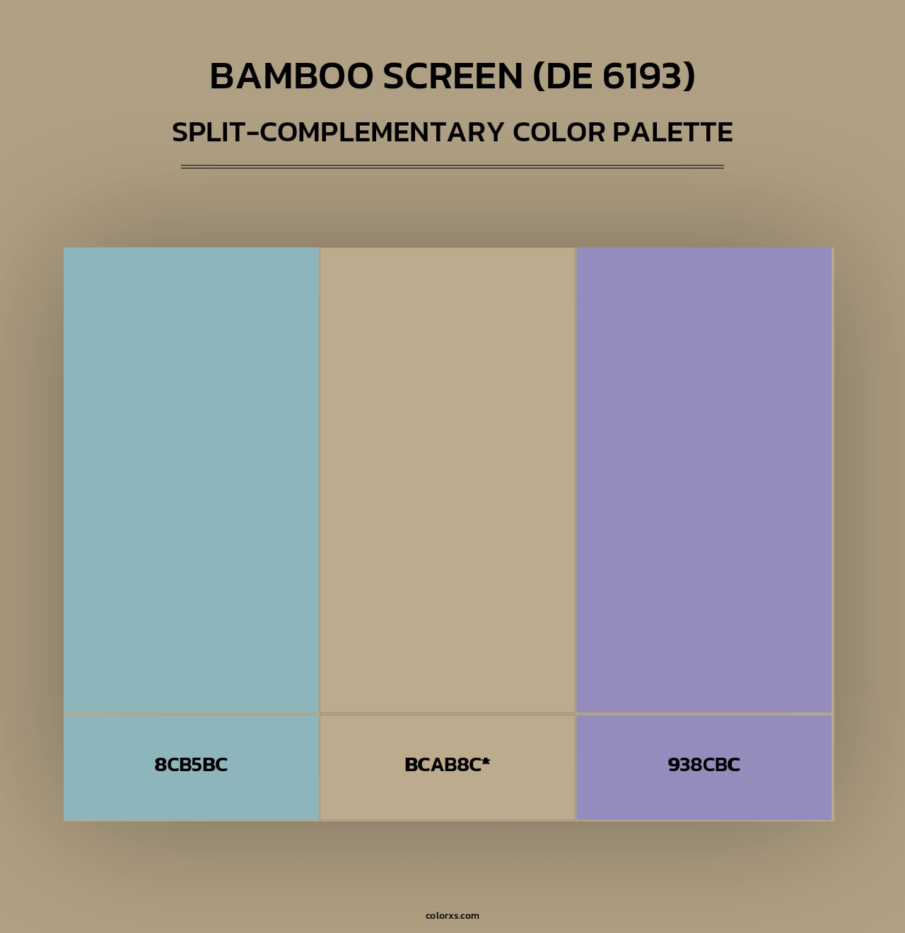 Bamboo Screen (DE 6193) - Split-Complementary Color Palette