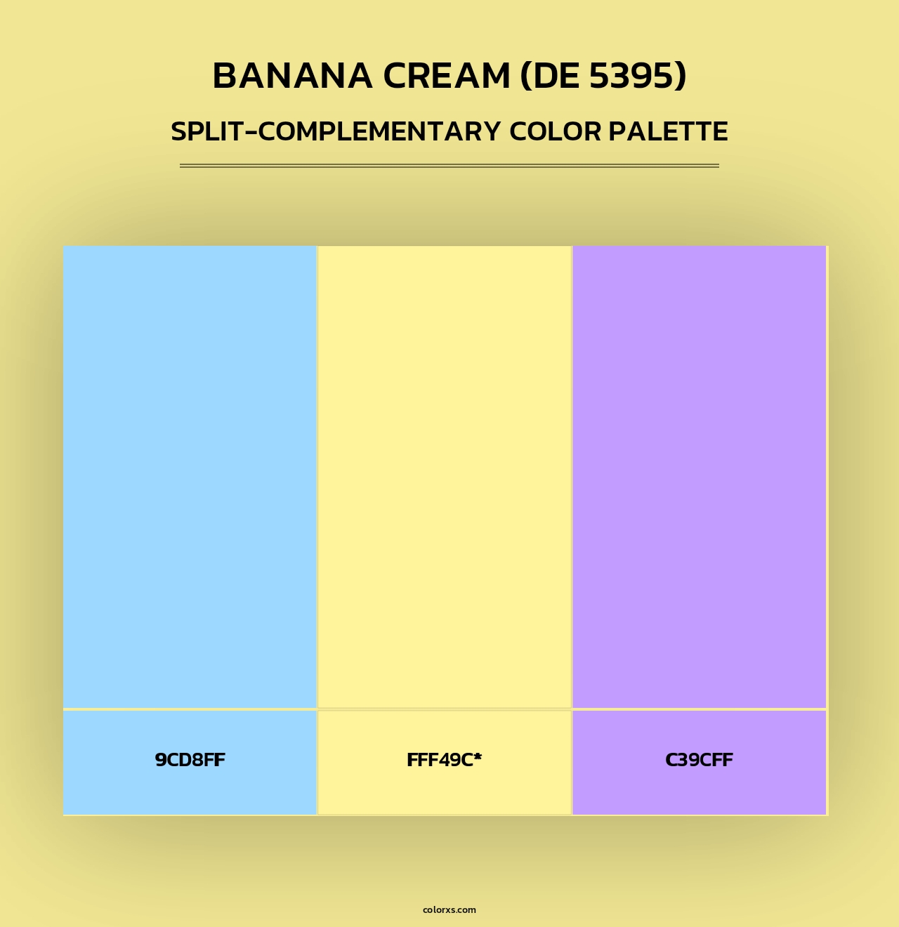 Banana Cream (DE 5395) - Split-Complementary Color Palette