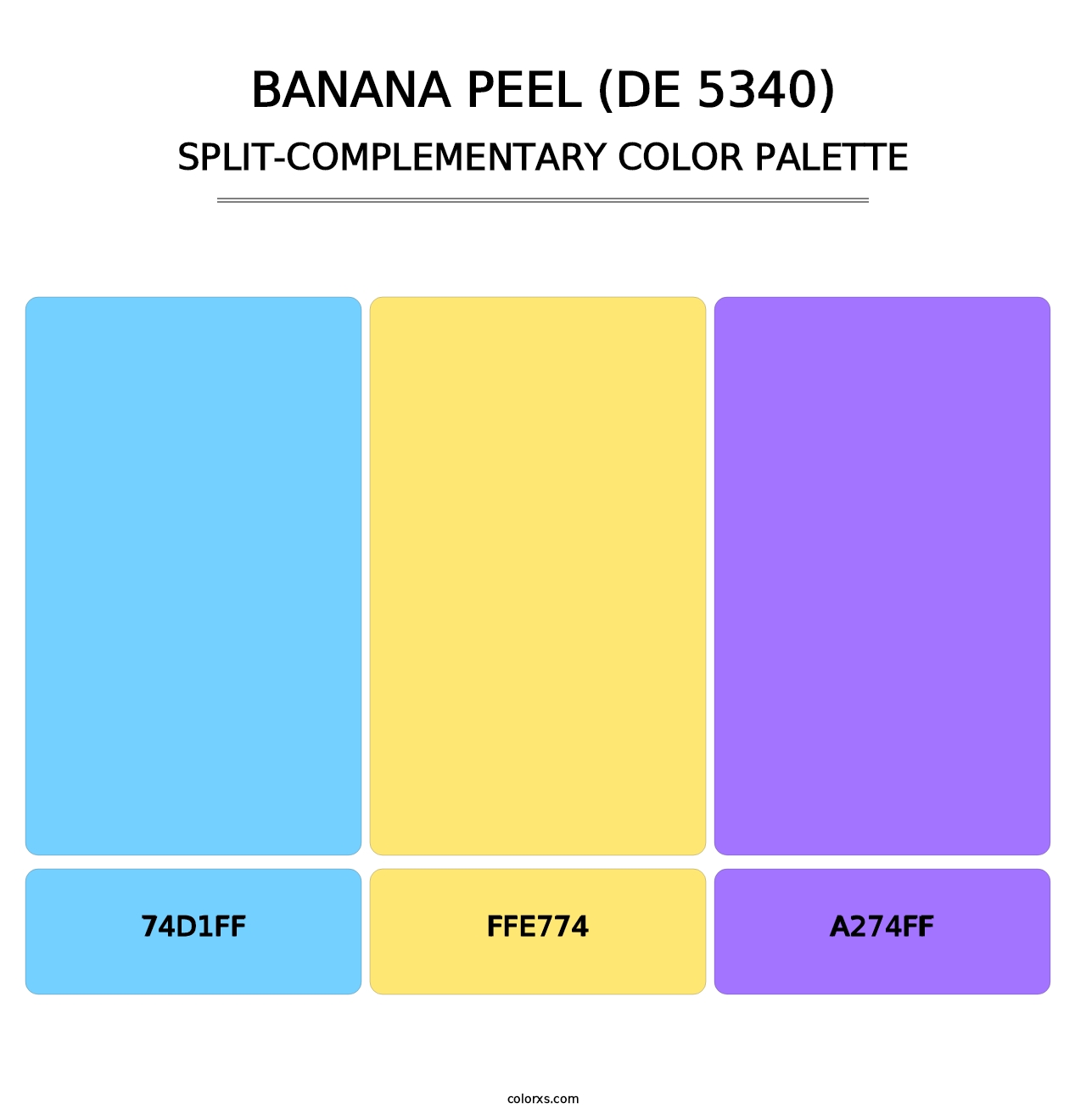 Banana Peel (DE 5340) - Split-Complementary Color Palette