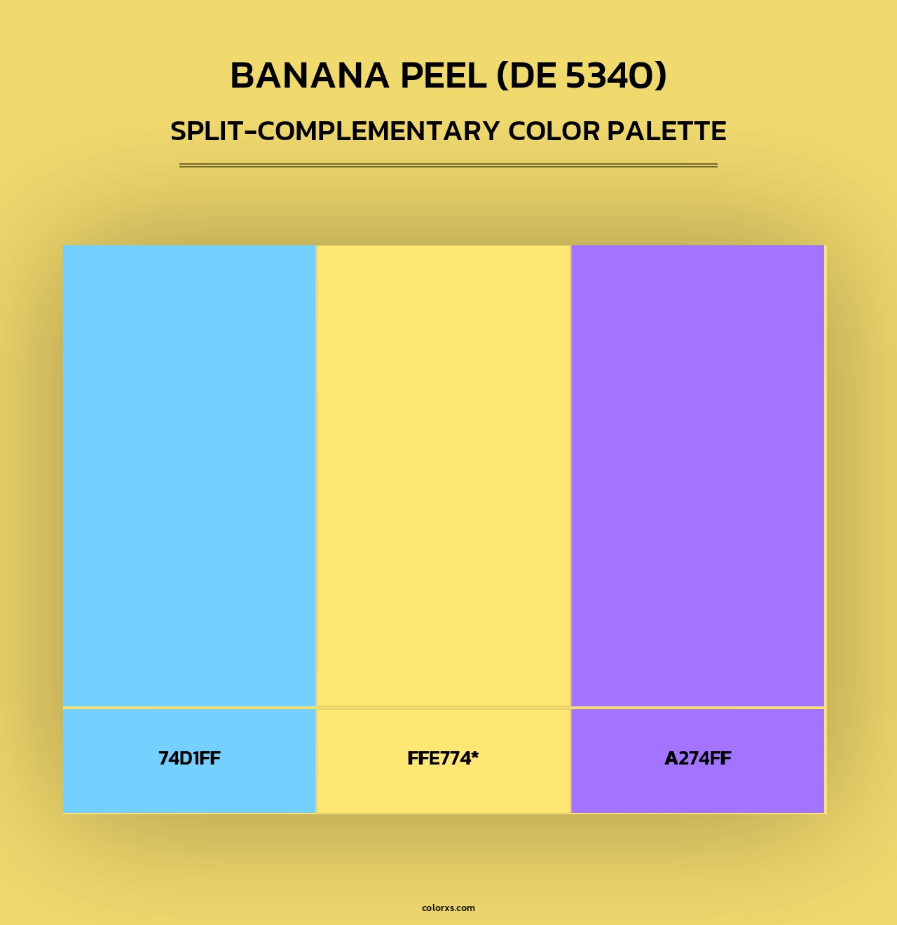 Banana Peel (DE 5340) - Split-Complementary Color Palette
