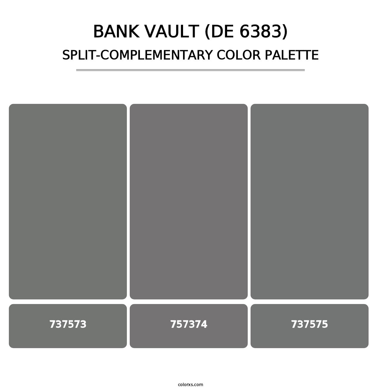 Bank Vault (DE 6383) - Split-Complementary Color Palette