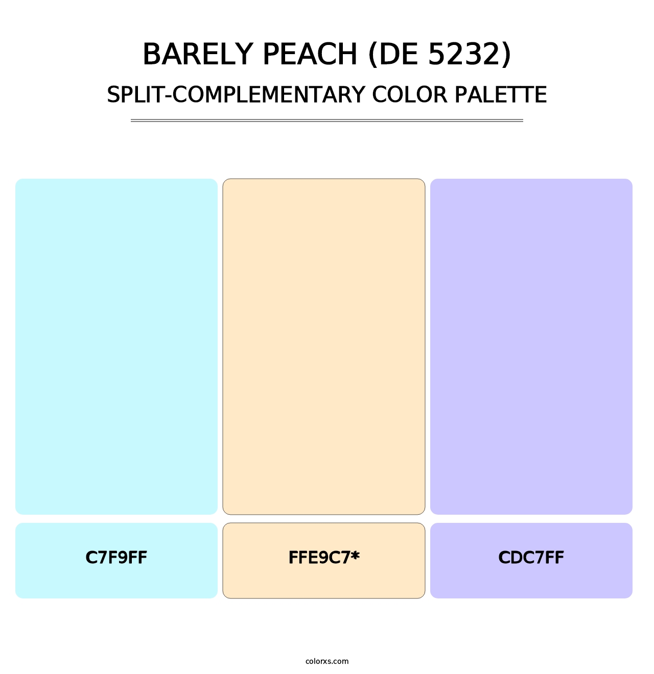 Barely Peach (DE 5232) - Split-Complementary Color Palette