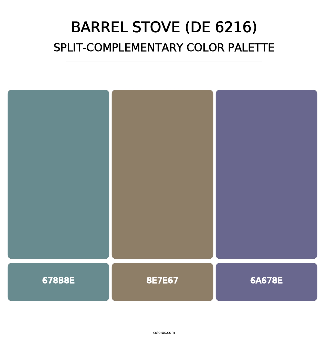 Barrel Stove (DE 6216) - Split-Complementary Color Palette