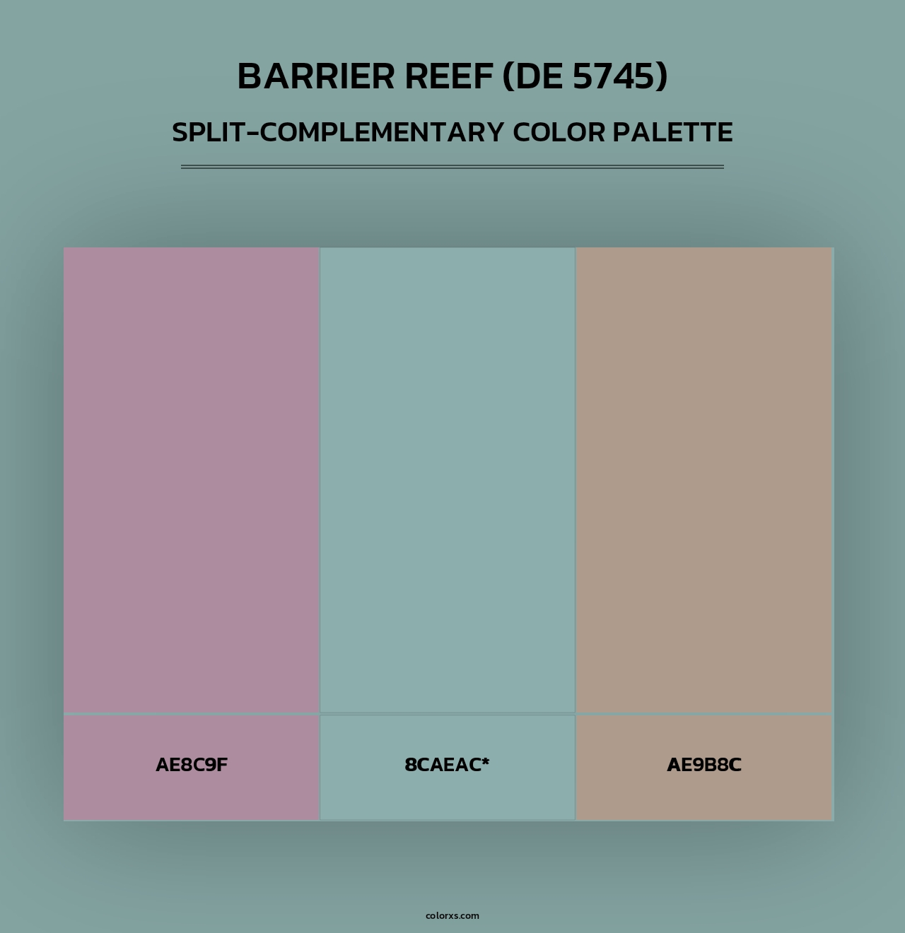 Barrier Reef (DE 5745) - Split-Complementary Color Palette