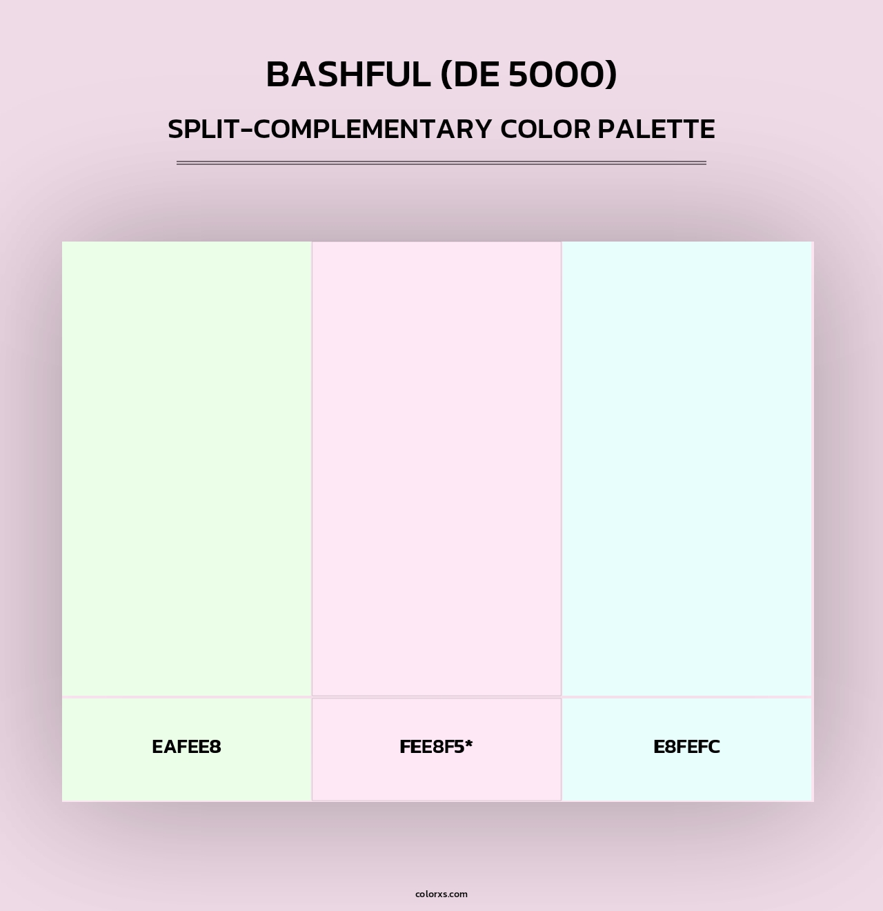 Bashful (DE 5000) - Split-Complementary Color Palette