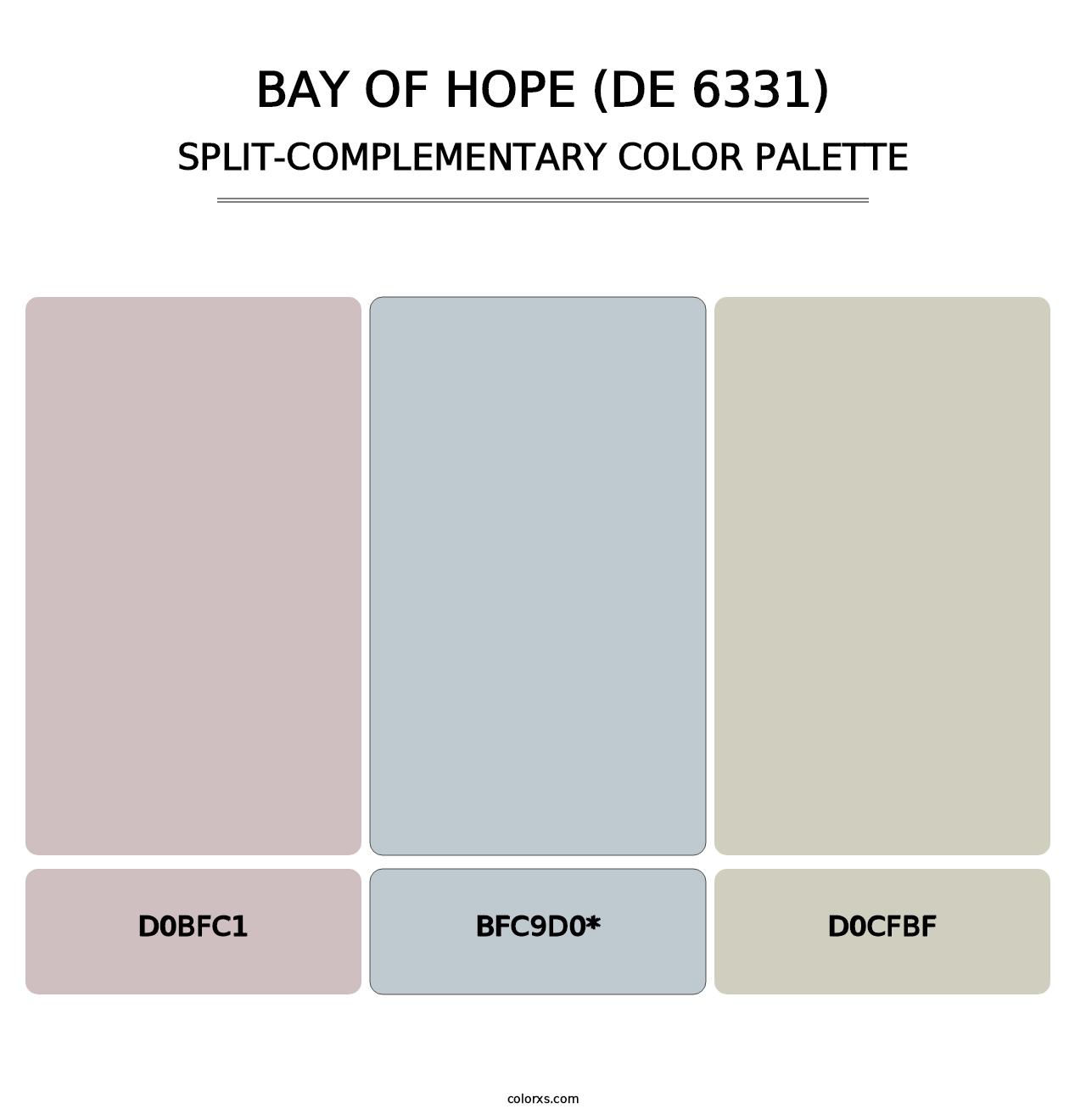 Bay of Hope (DE 6331) - Split-Complementary Color Palette