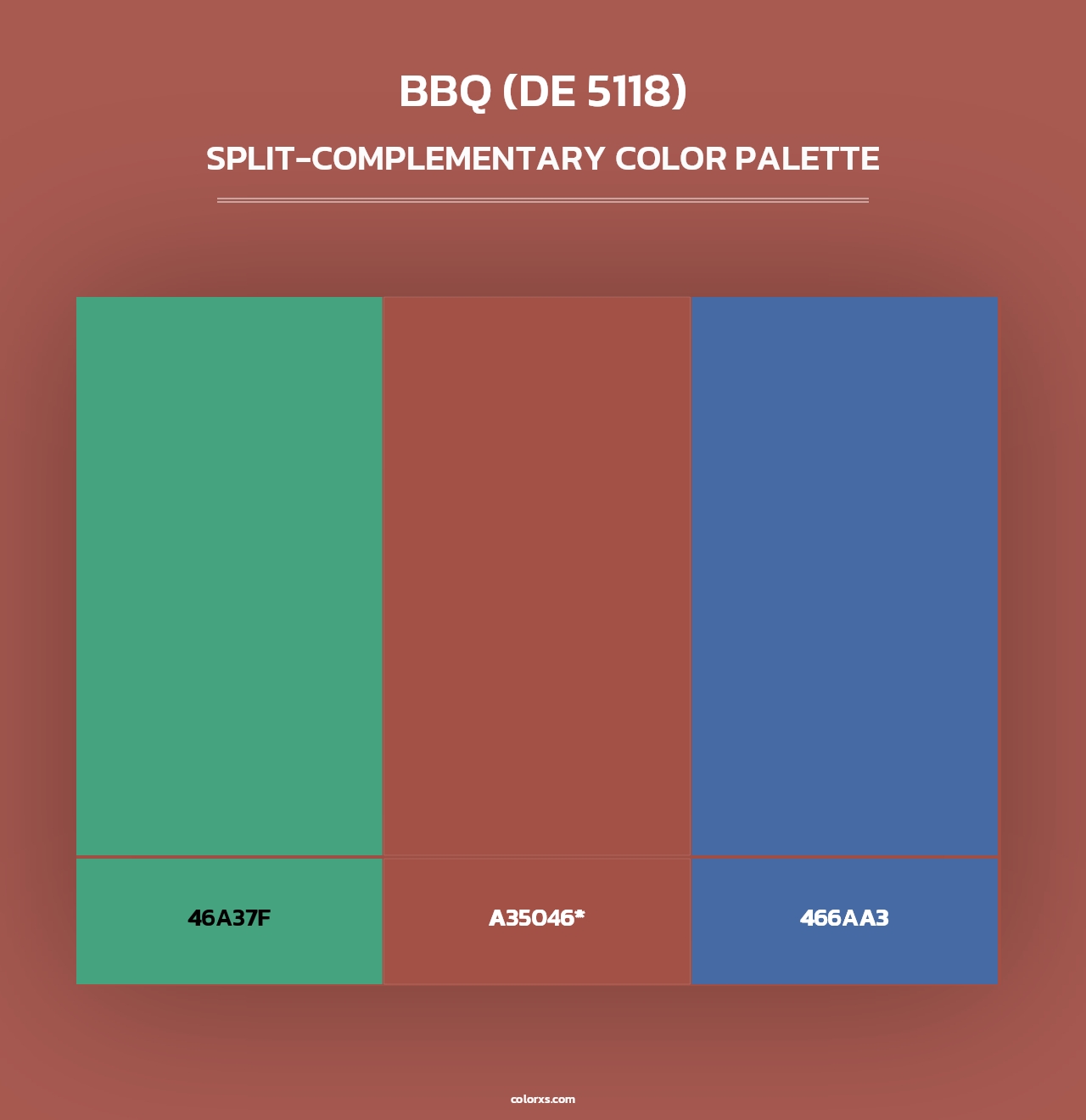 BBQ (DE 5118) - Split-Complementary Color Palette