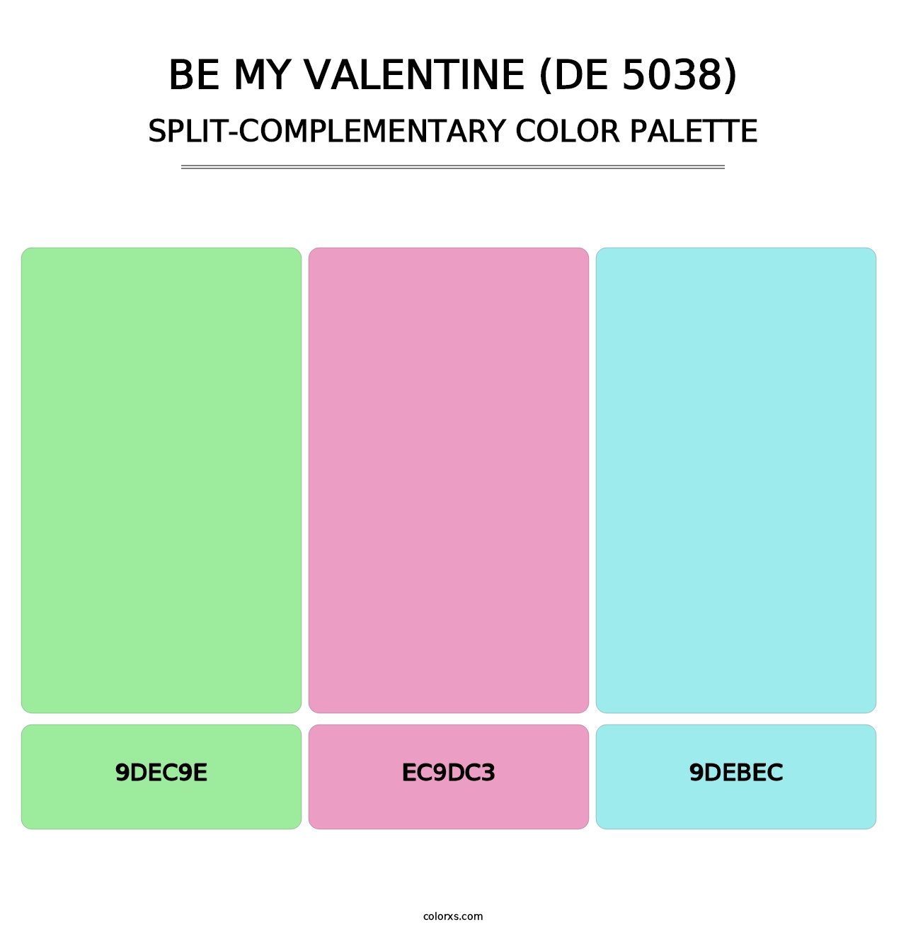 Be My Valentine (DE 5038) - Split-Complementary Color Palette