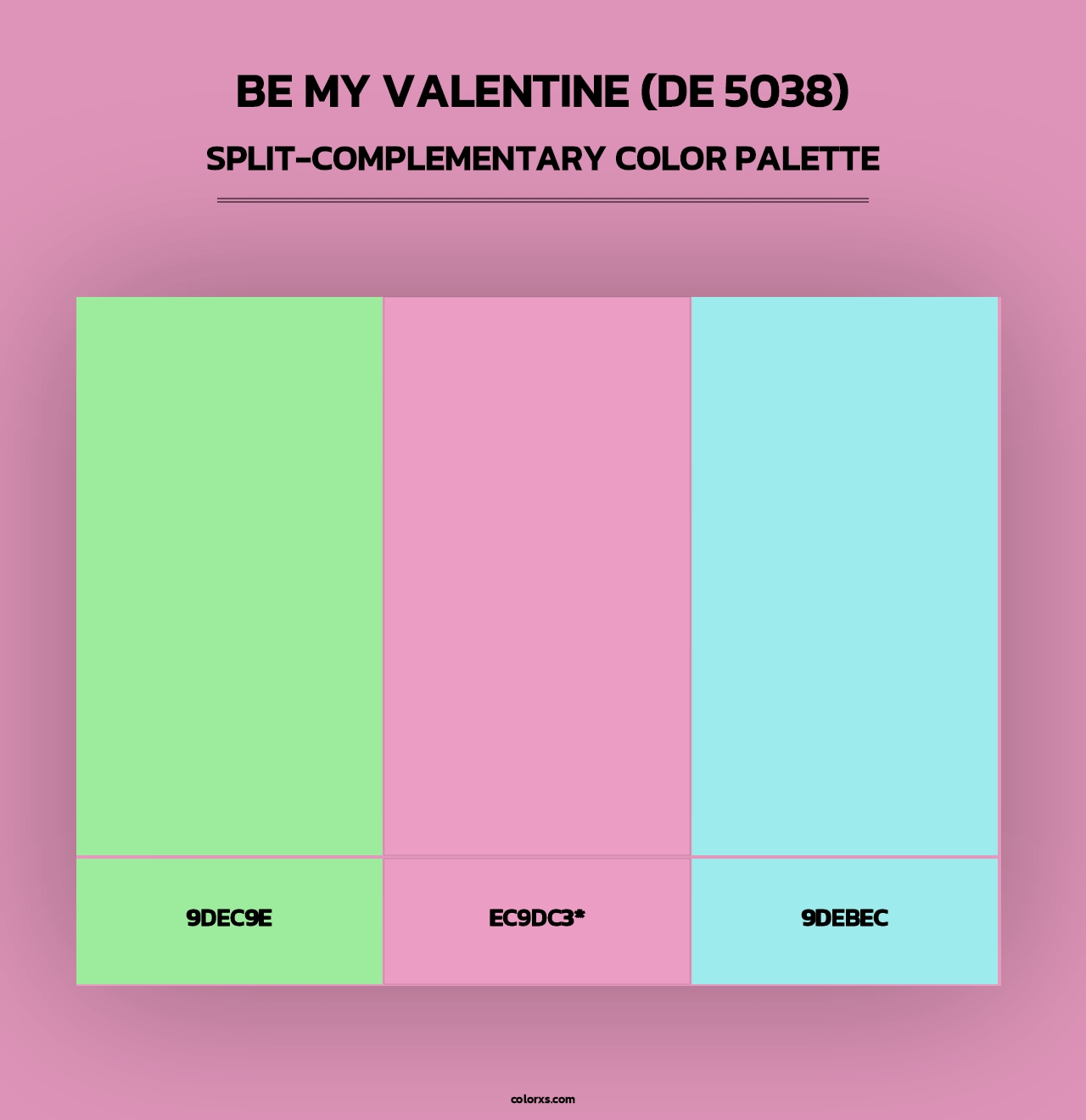 Be My Valentine (DE 5038) - Split-Complementary Color Palette