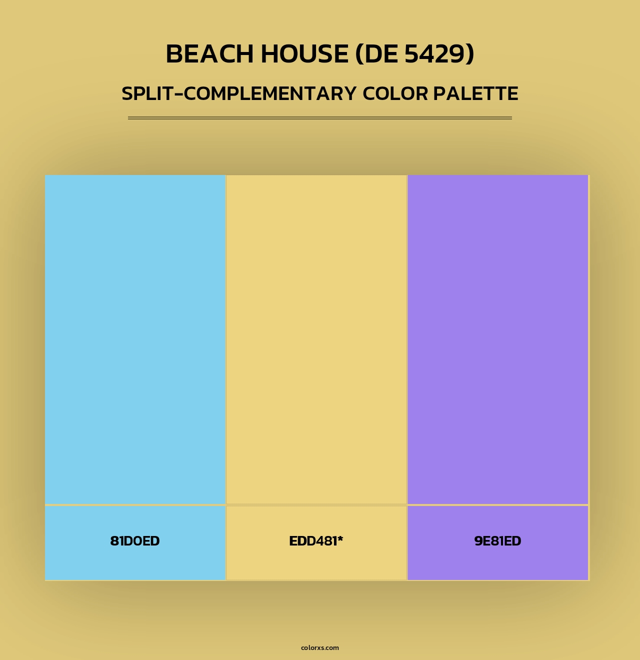 Beach House (DE 5429) - Split-Complementary Color Palette